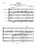 Allegro - from Birthday Ode to Queen Anne - for brass quintet - Score & Parts